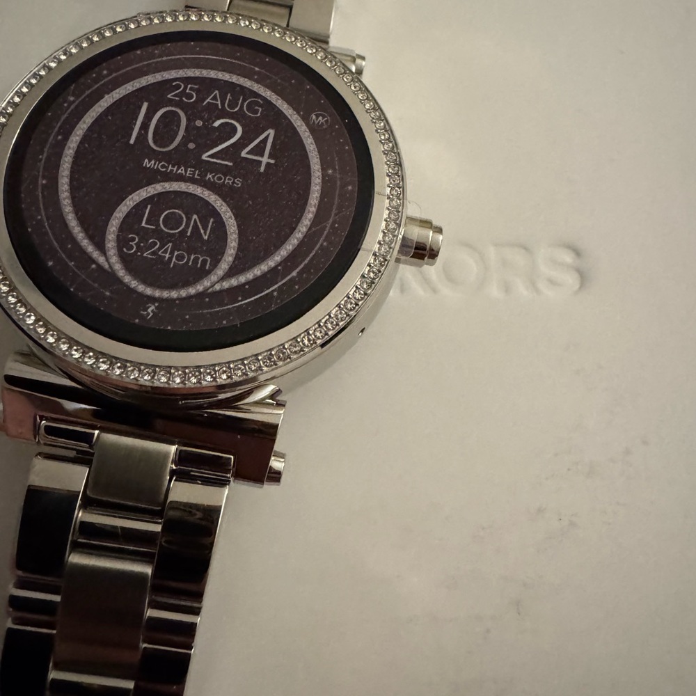 Michael Kors Glittering Silver Smartwatch MKT5020 - Picture 2 of 9